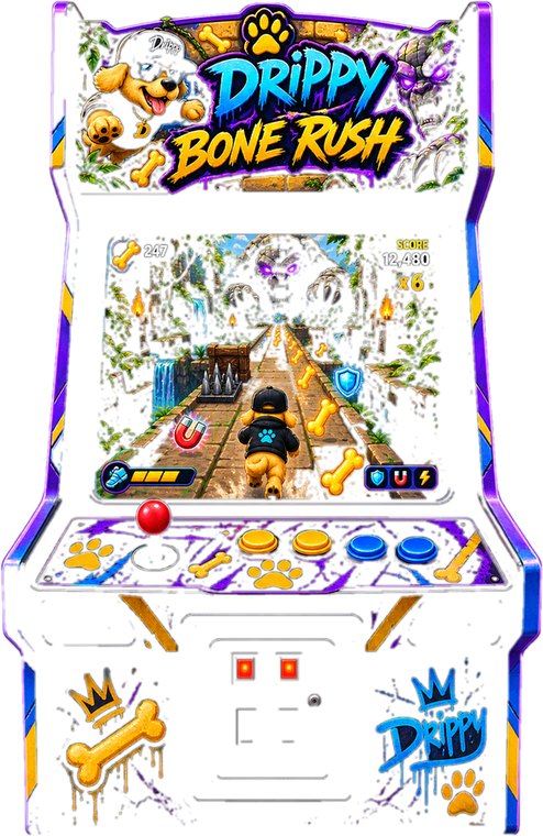 Drippy Bone Rush arcade cabinet